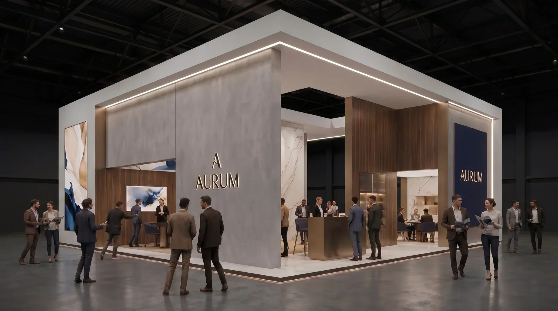 3D-визуализация выставочного стенда «AURUM»